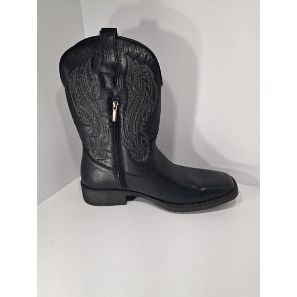 Jousen Cowboy Boots Color Black / Stitching White Grey Size 12 main image 9